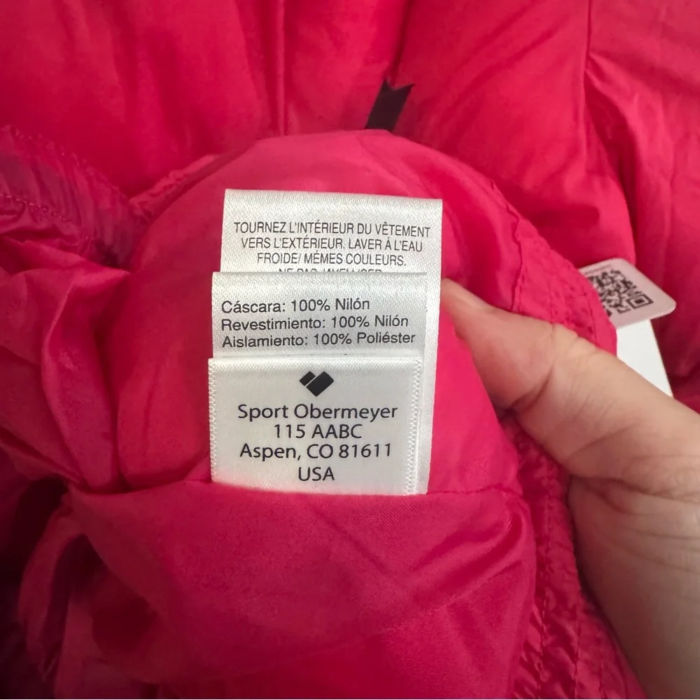 Obermeyer Isla Puffer Jacket in Showstopper Hot Pink